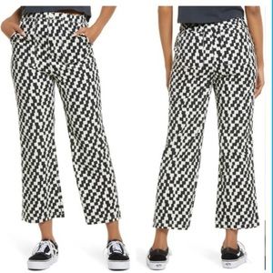 NWOT Bp Nordstrom checkboard twill kick flare pants